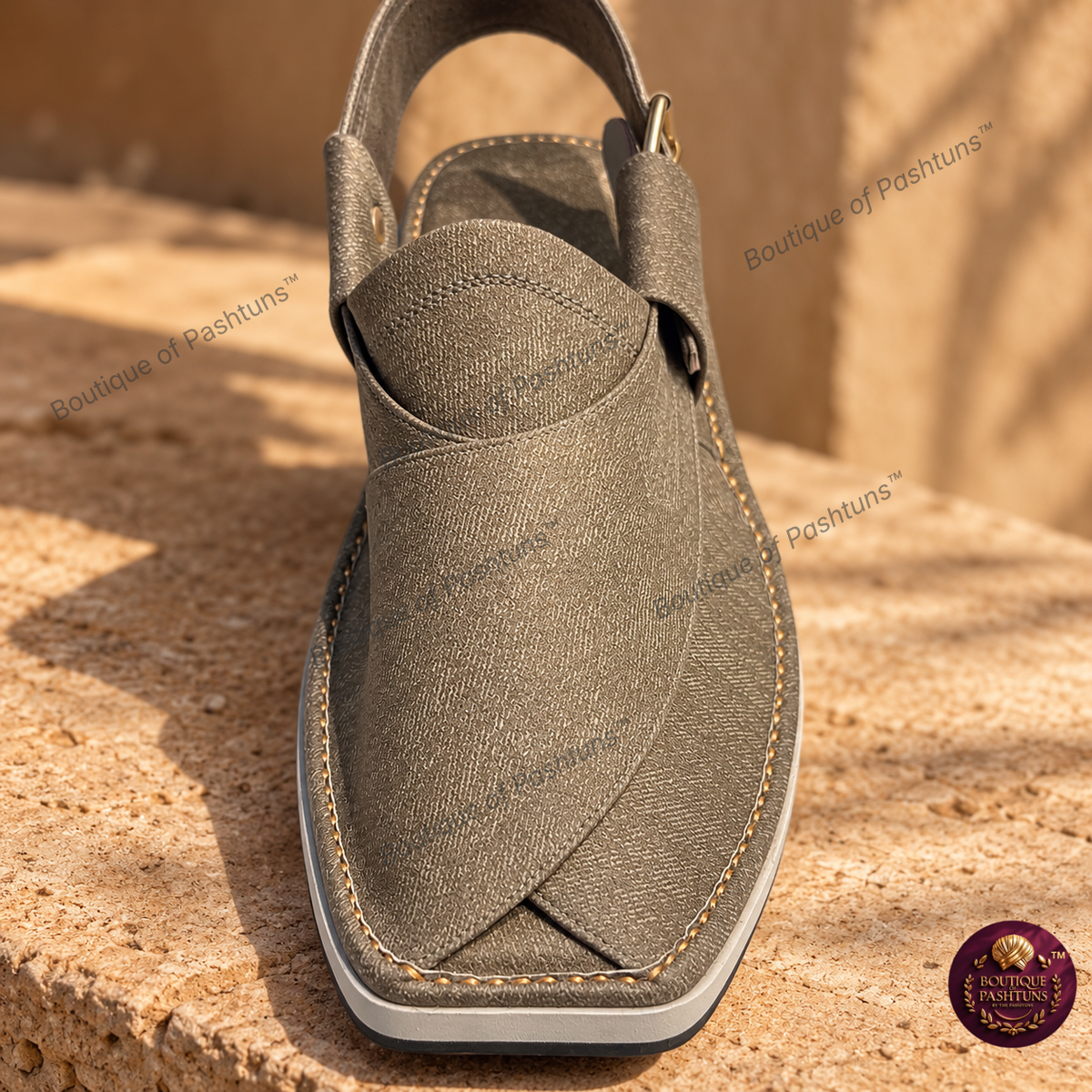 Suede Kaptaan Chappal - detail product view